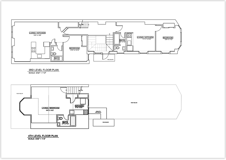 1109 3rd & 4th floor plans