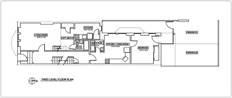 927 1st level Floor plan