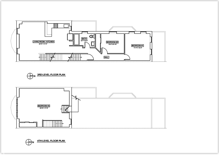 927 Spruce Floor plan 3rd/4th floor